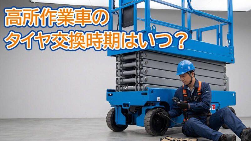高所作業車のタイヤ交換時期はいつ？
