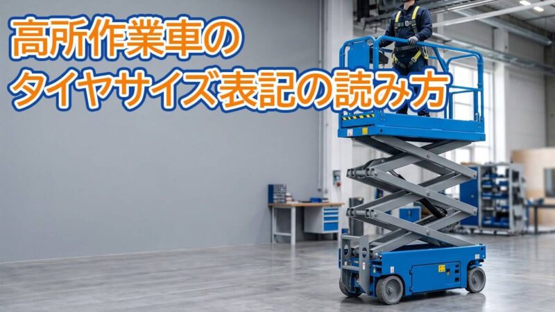 高所作業車のタイヤサイズ表記の読み方