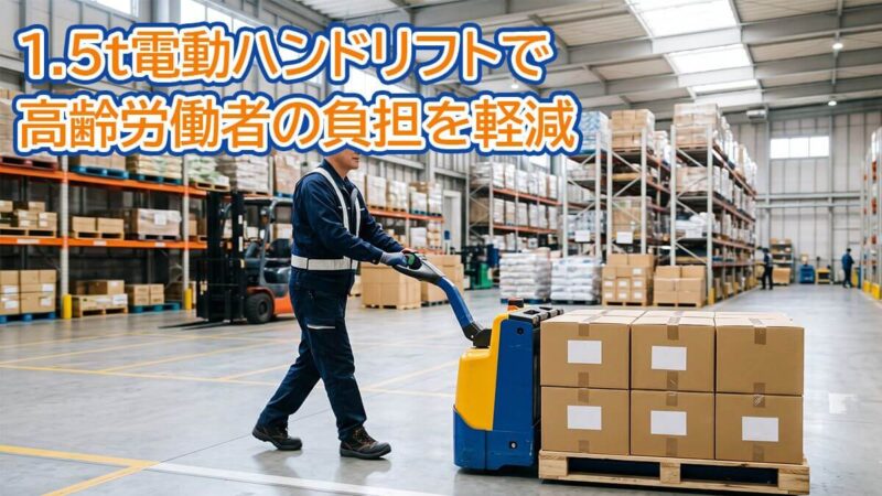 電動ハンドリフトで高齢労働者の負担を軽減