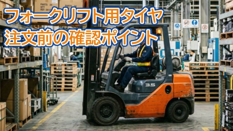フォークリフト用タイヤ注文前の確認ポイント