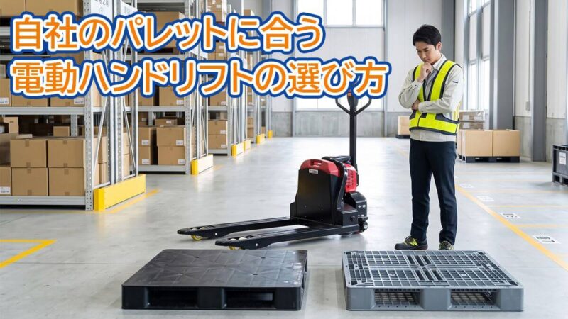 自社のパレットに合う電動ハンドリフトの選び方