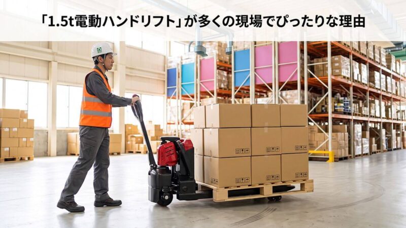 「1.5t電動ハンドリフト」が多くの現場でぴったりな理由